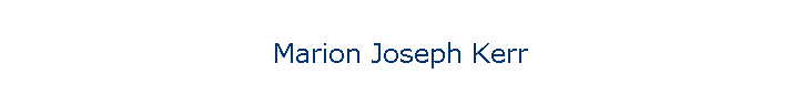 Marion Joseph Kerr